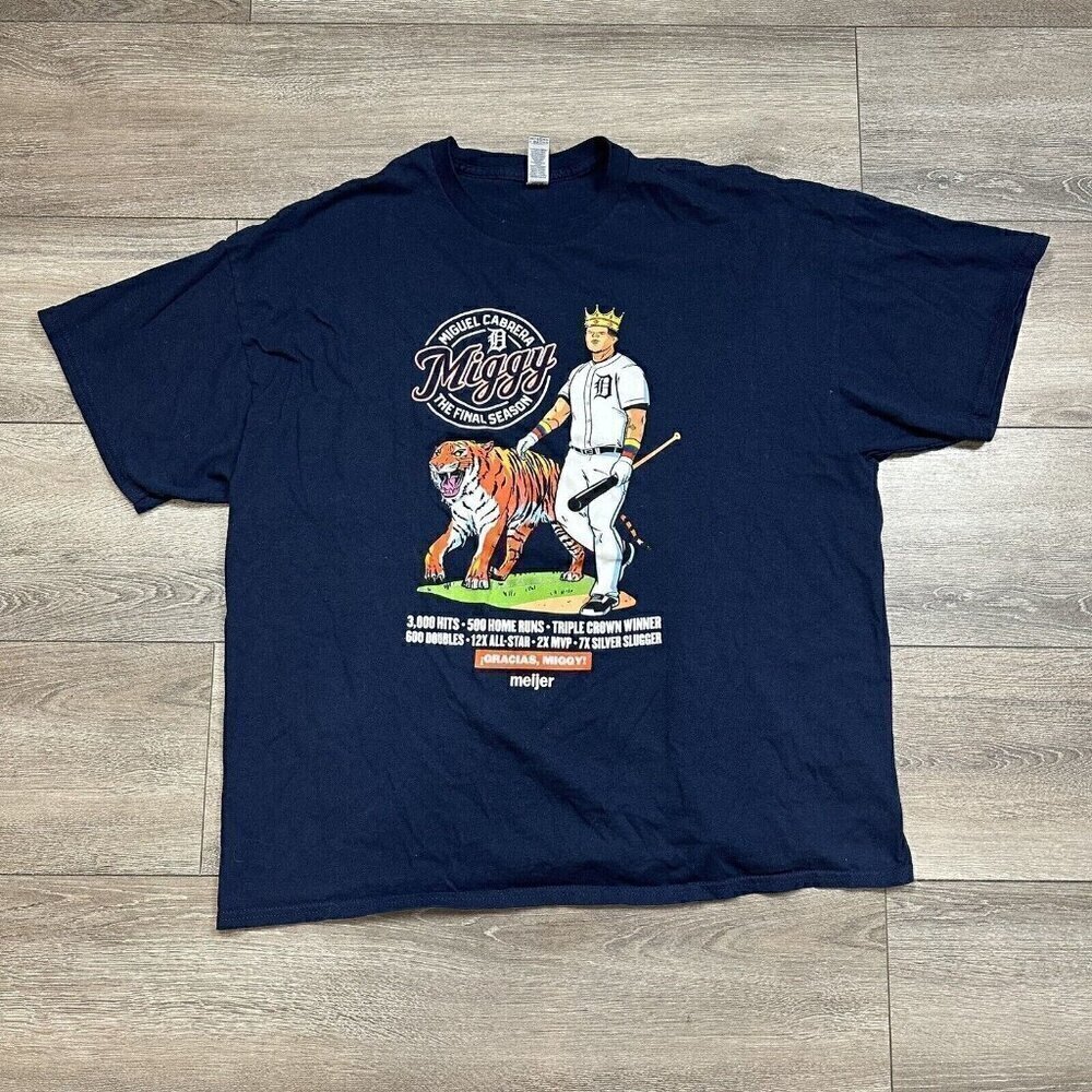 Detroit Tigers Miggy Final Season Miguel Cabrera T-Shirt 2Xl XXL 4/29/2023 SGA